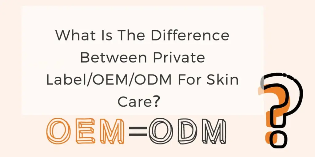 llustration explaining the conceptual differences between OEM and ODM in private label skincare manufacturing