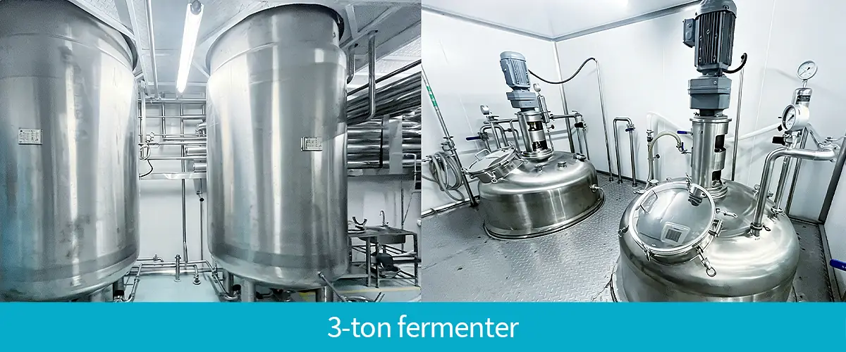 in-house fermentation tanks supporting scalable skincare OEM ingredient development and process control