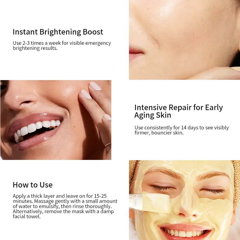 How to Use Mango Polypeptide Repair Mask Usage guide for mango polypeptide repair mask with instant brightening and intensive repair positioning