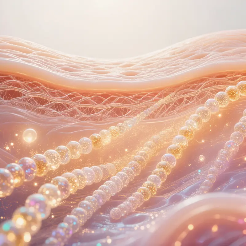 Peptide molecules interacting with skin layers to support barrier comfort, elasticity, and anti-aging skincare formulation logic