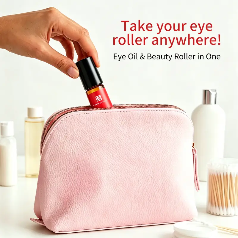 Portable Anti-Aging Eye Roller Oil Portable eye oil roller packaging for OEM and private label customization
