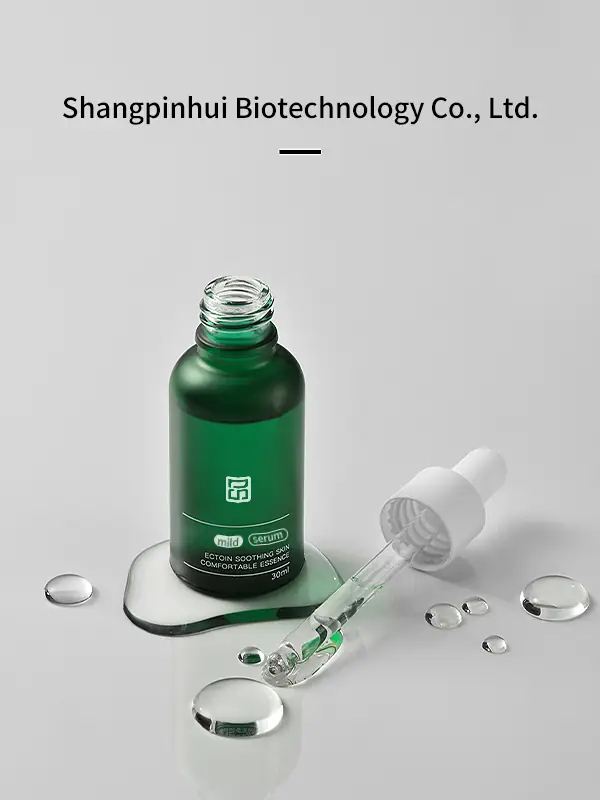Private label serum bottle with dropper showcasing packaging and brand identity