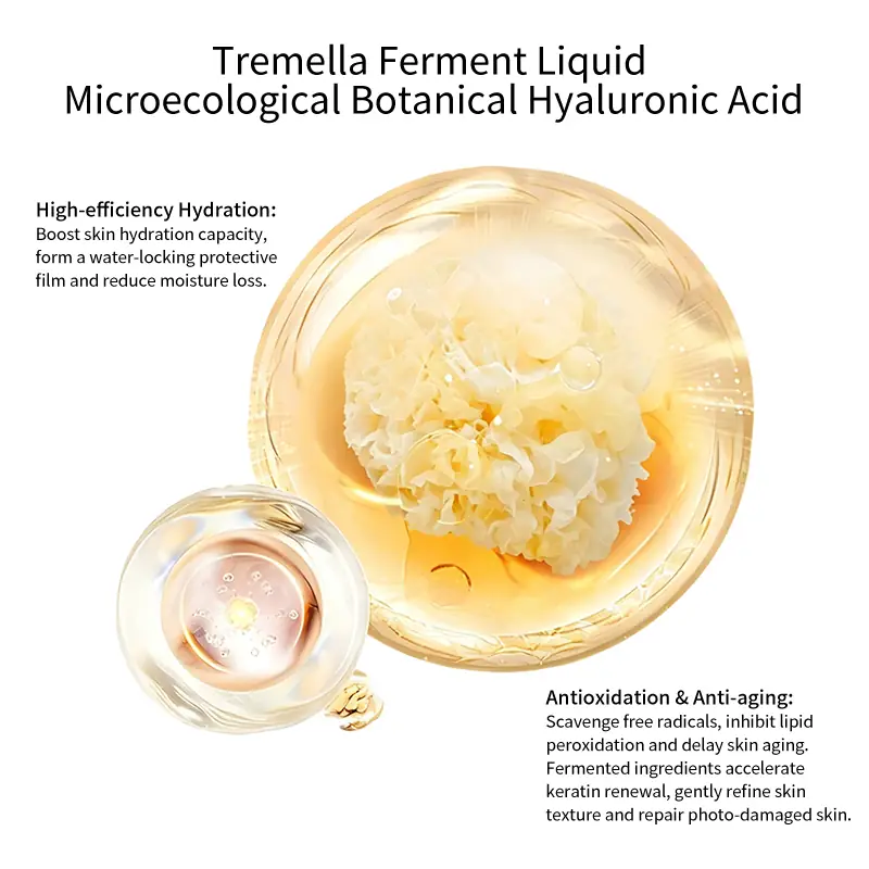 Tremella Ferment Liquid Botanical Hyaluronic Acid Tremella ferment liquid as botanical hyaluronic acid for hydration antioxidant care anti-aging and skin renewal