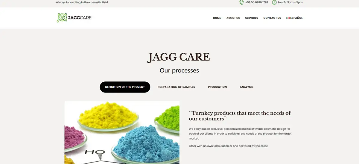 JAGG CARE — Flexible Private Label Skincare Manufacturer Mexico