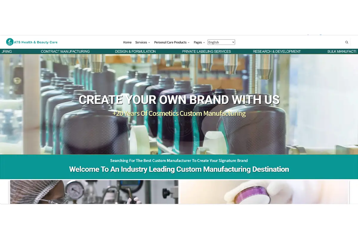 ATS Health and Beauty Care private label skin care and personal care manufacturing for beauty brands