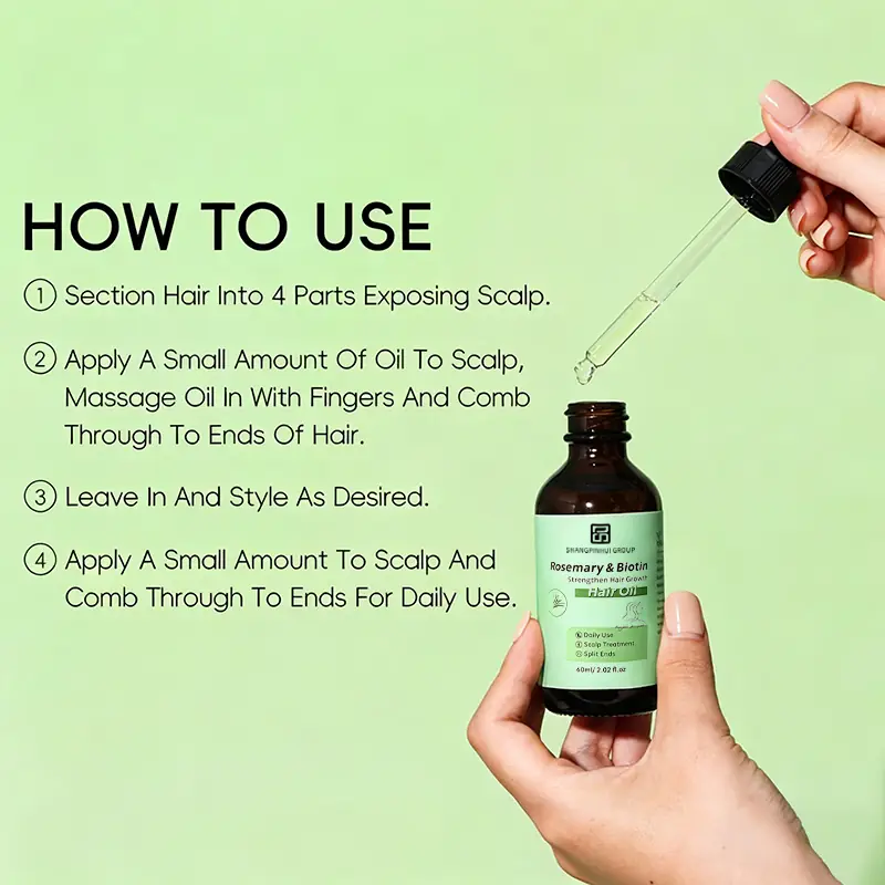 How to use rosemary biotin hair growth oil for scalp massage roots and hair ends care