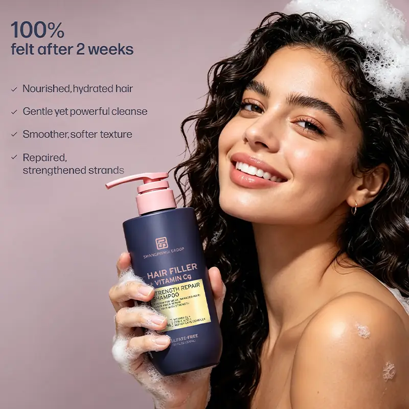 Hydrating repair shampoo made for damaged hair with keratin infused sulfate free formula direction
