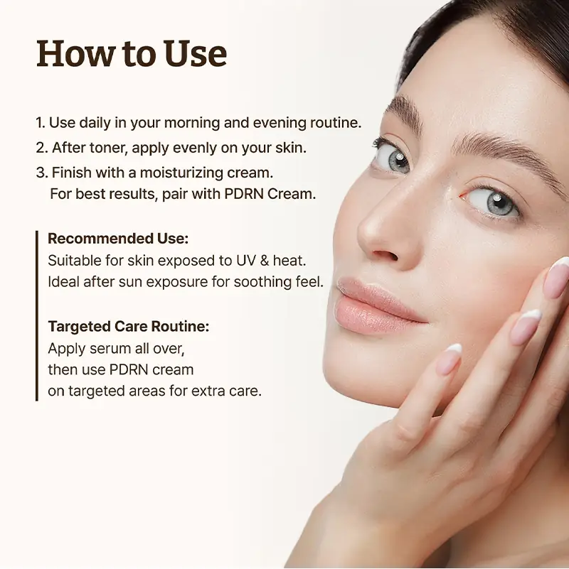 How to use private label PDRN copper peptide serum in morning and evening skincare routine