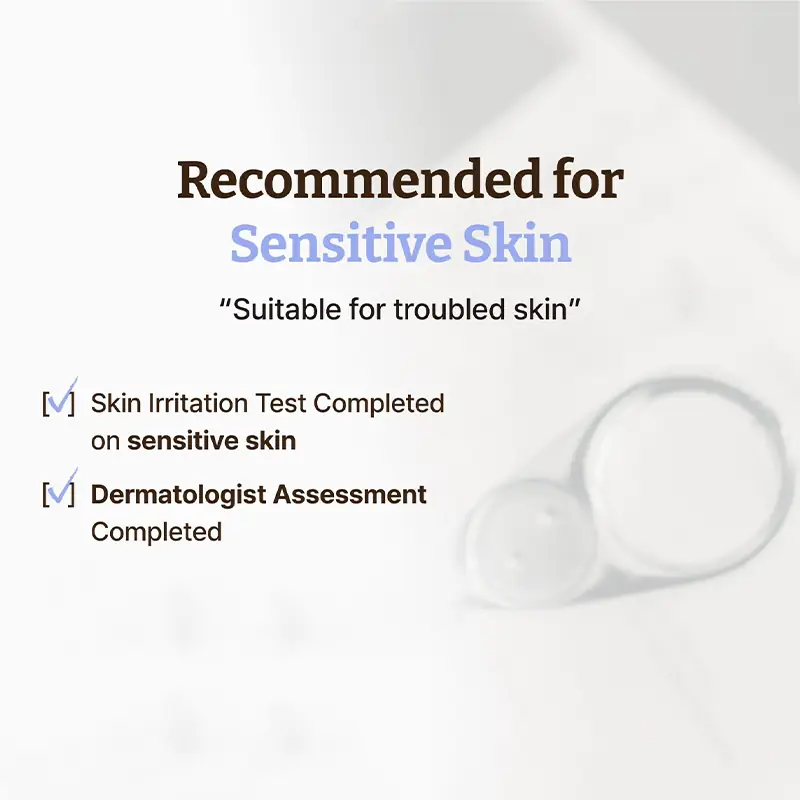 PDRN copper peptide serum recommended for sensitive skin with irritation test and dermatologist assessment