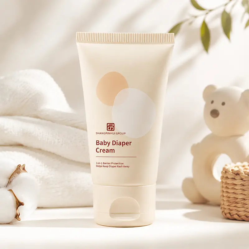 Private label baby diaper cream tube for 3 in 1 barrier protection and baby skin comfort