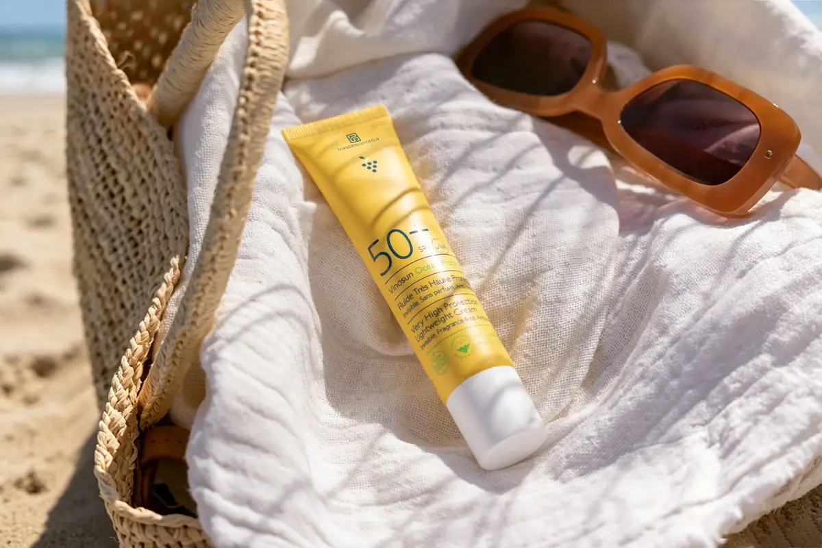 Custom SPF50 private label sunscreen developed by Shangpinhui Biotechnology for international beauty brands