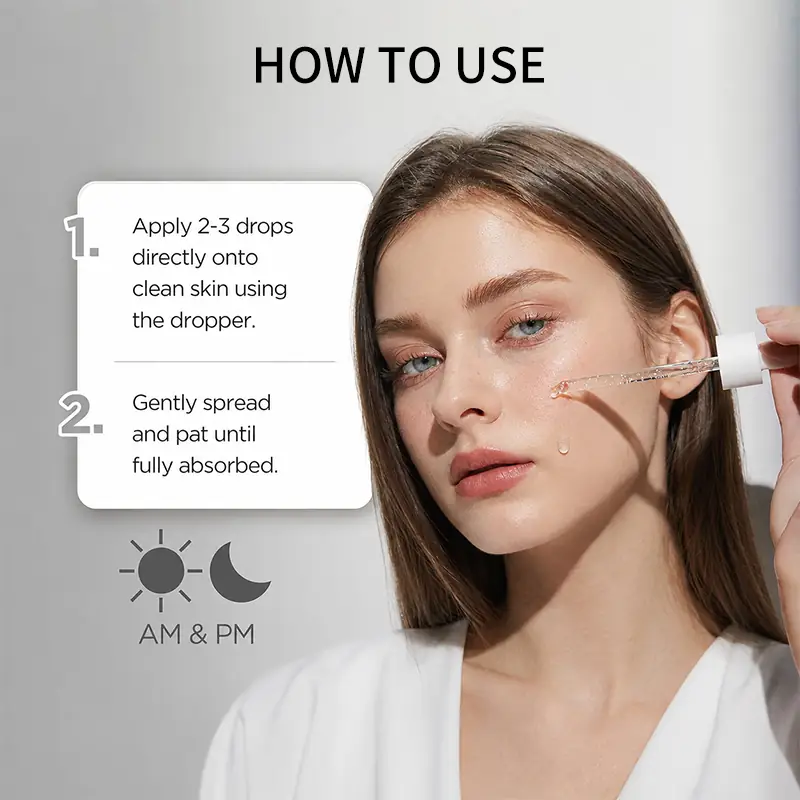 How to use nano instant brightening serum with dropper AM and PM skincare routine