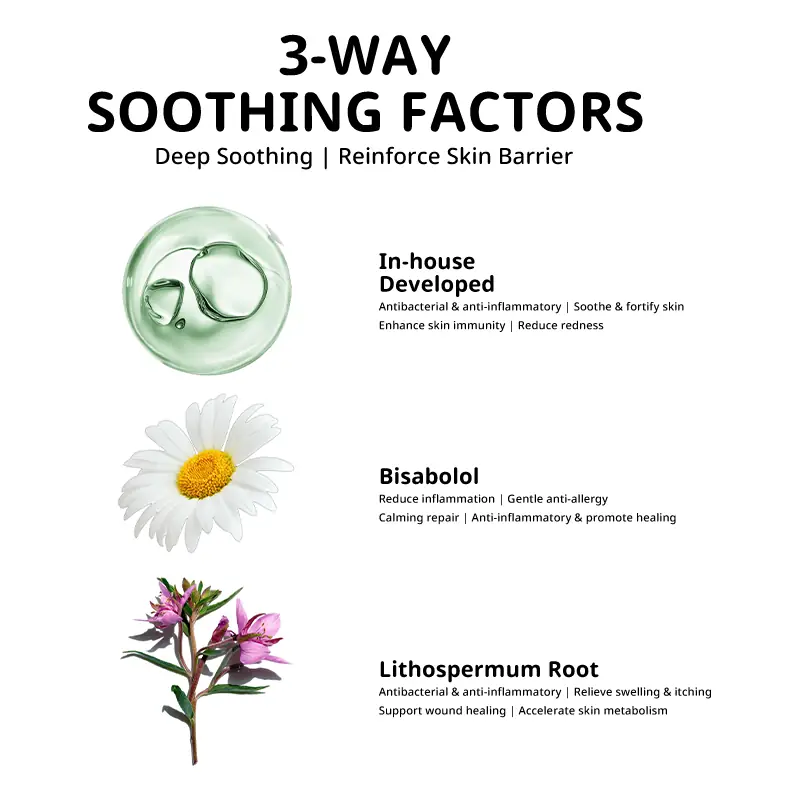 Baby diaper cream with in-house soothing complex bisabolol and lithospermum root extract