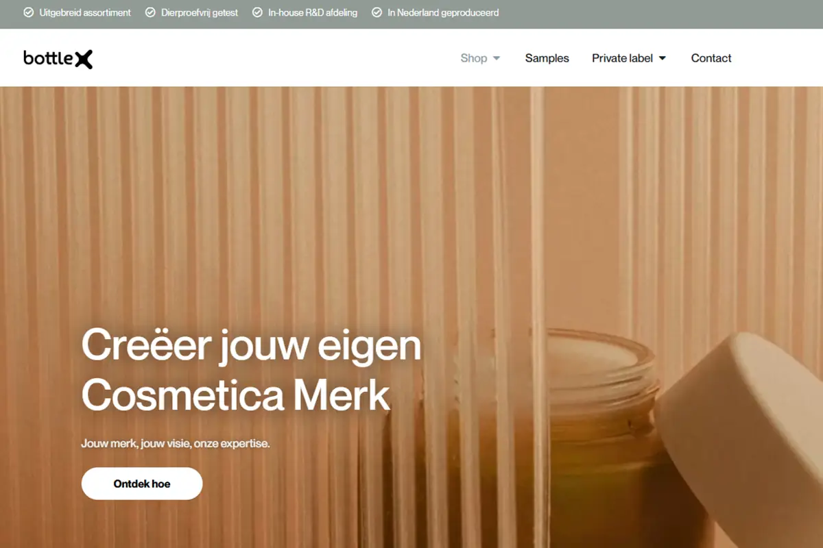 Vitalforce Cosmetics private label skincare formulation, manufacturing and packaging in Rotterdam
