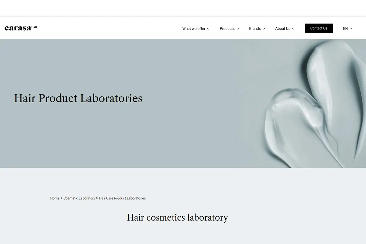 CarasaLab custom hair and scalp product development laboratory