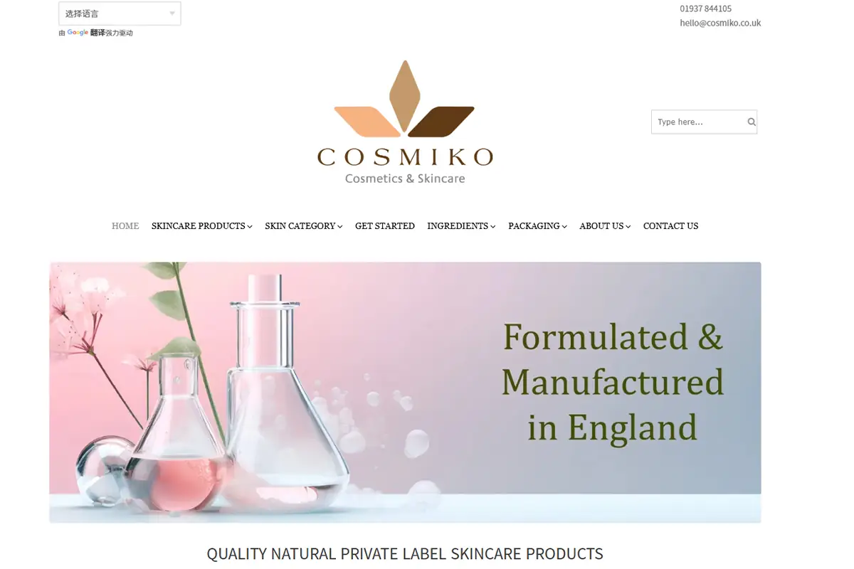 Cosmiko official private label hair care manufacturing page