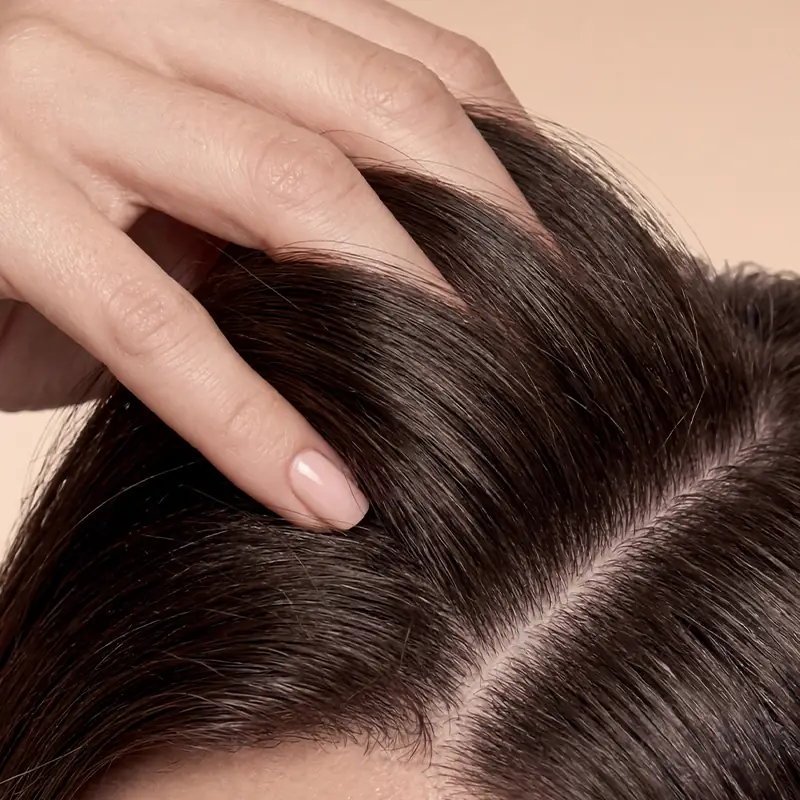 Healthy-looking scalp and hair for private label AHK-Cu peptide serum brands