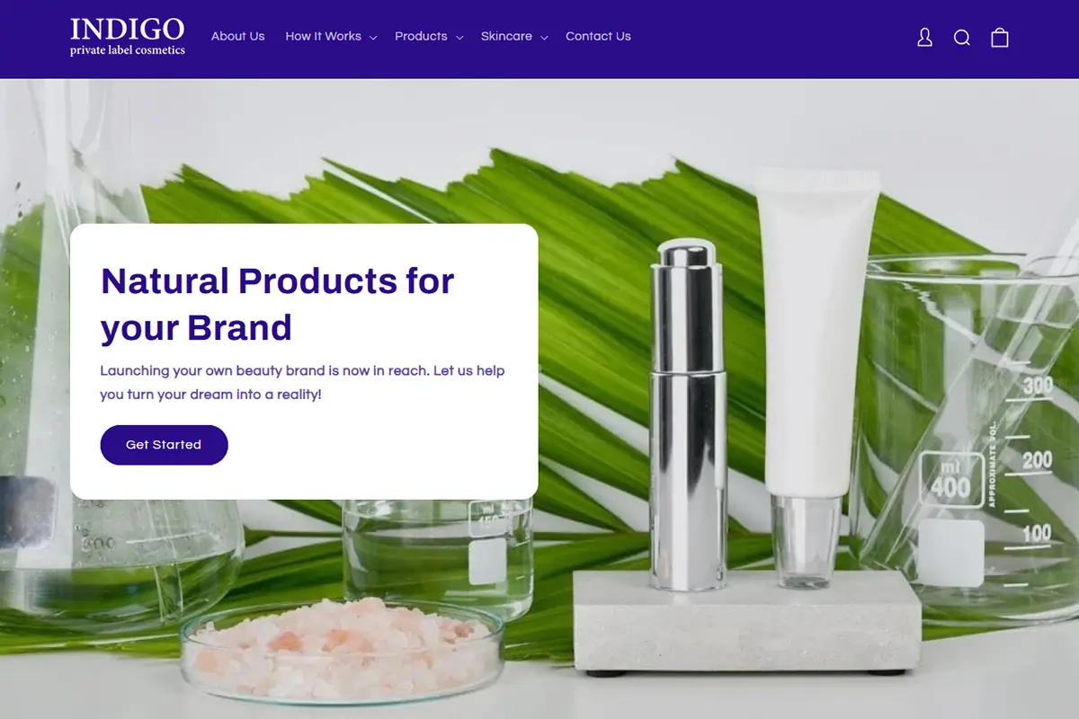 Indigo Private Label official hair growth serum product page