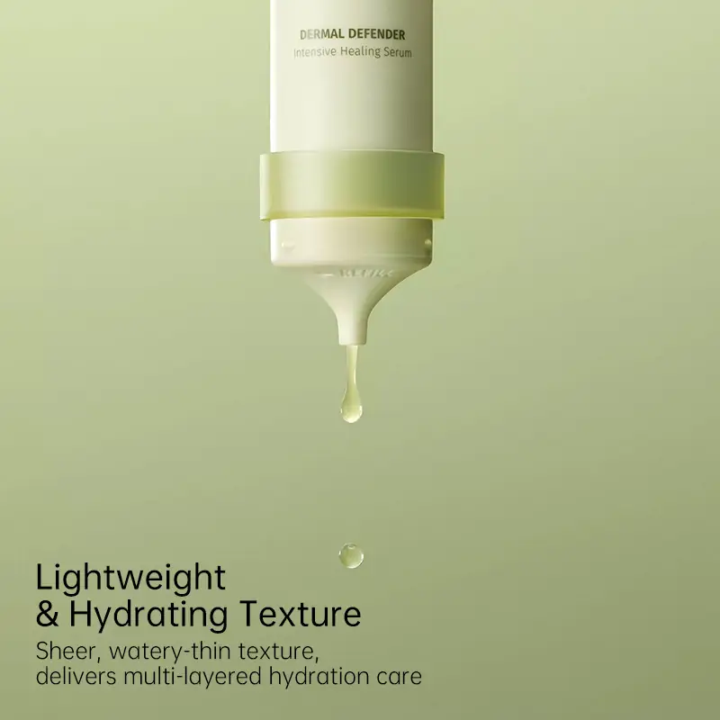 Lightweight hydrating sensitive skin repair serum with watery thin texture