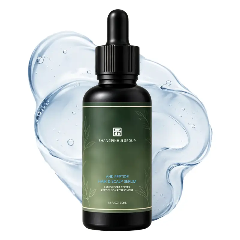 AHK-Cu peptide scalp serum bottle with a lightweight water-gel texture