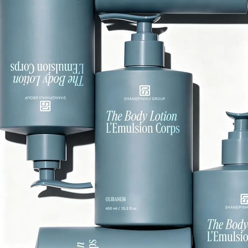 Private label multi-peptide firming body lotion bottle with premium pump packaging
