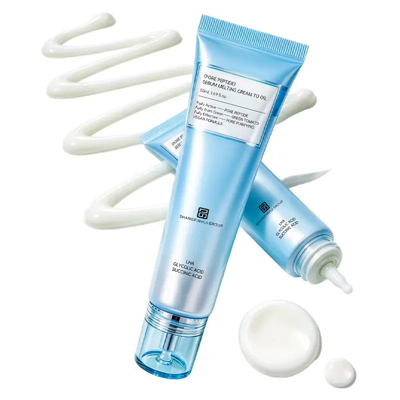 Private label cream-to-oil blackhead cleanser in customizable 50 ml tubes