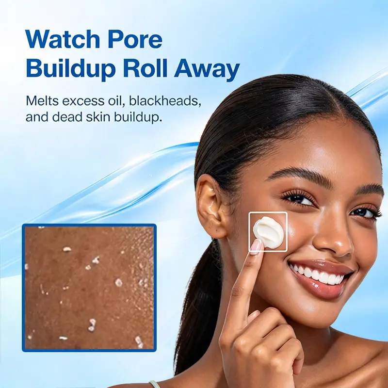 Cream-to-oil blackhead cleanser loosening sebum and pore buildup