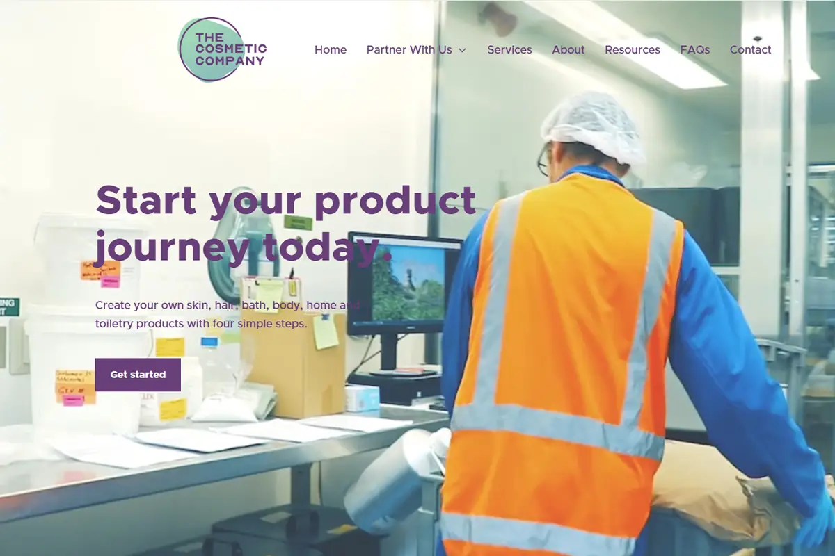 The Cosmetic Company NZ official website presentingskincare and personal care product development