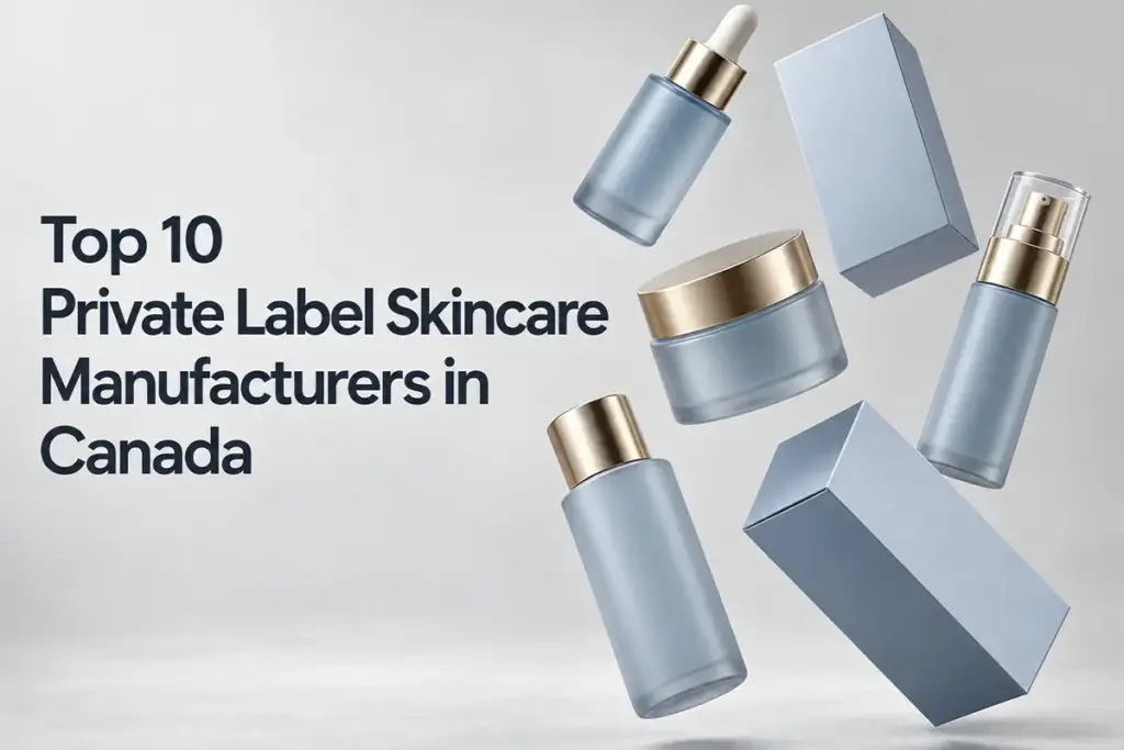 Top 10 private label skincare manufacturers in Canada for custom skincare and contract manufacturing