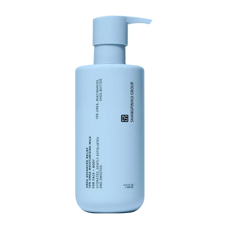 Private label urea face and body lotion in pump bottle